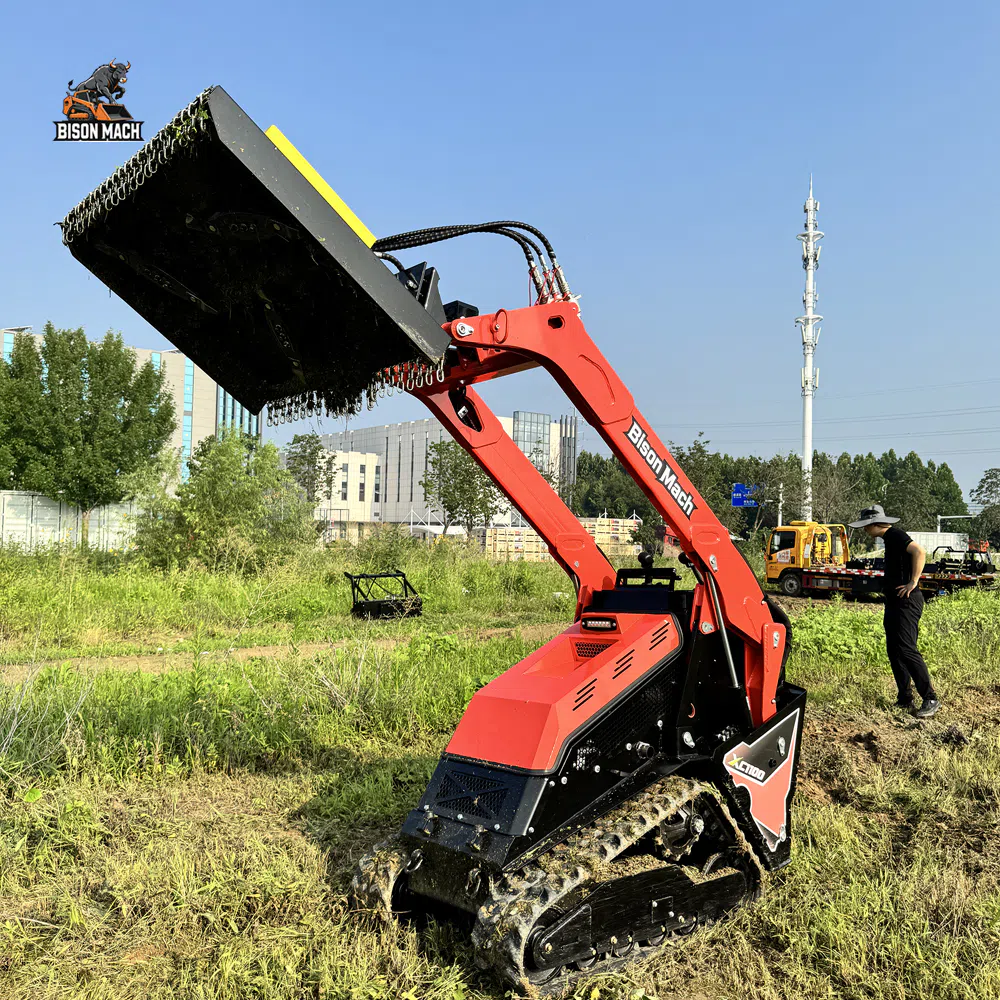 Mini Skid Steer Loader Con Tosaerba