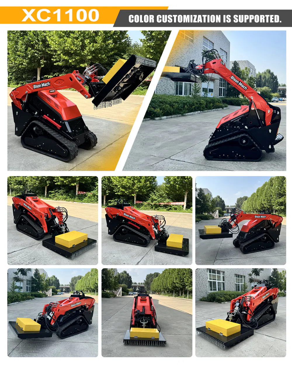 Caricatore cingolato versatile per skid steer