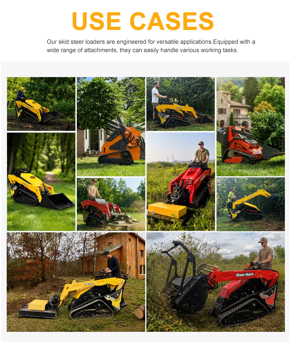Mini Skid Steer Loader Con Tosaerba
